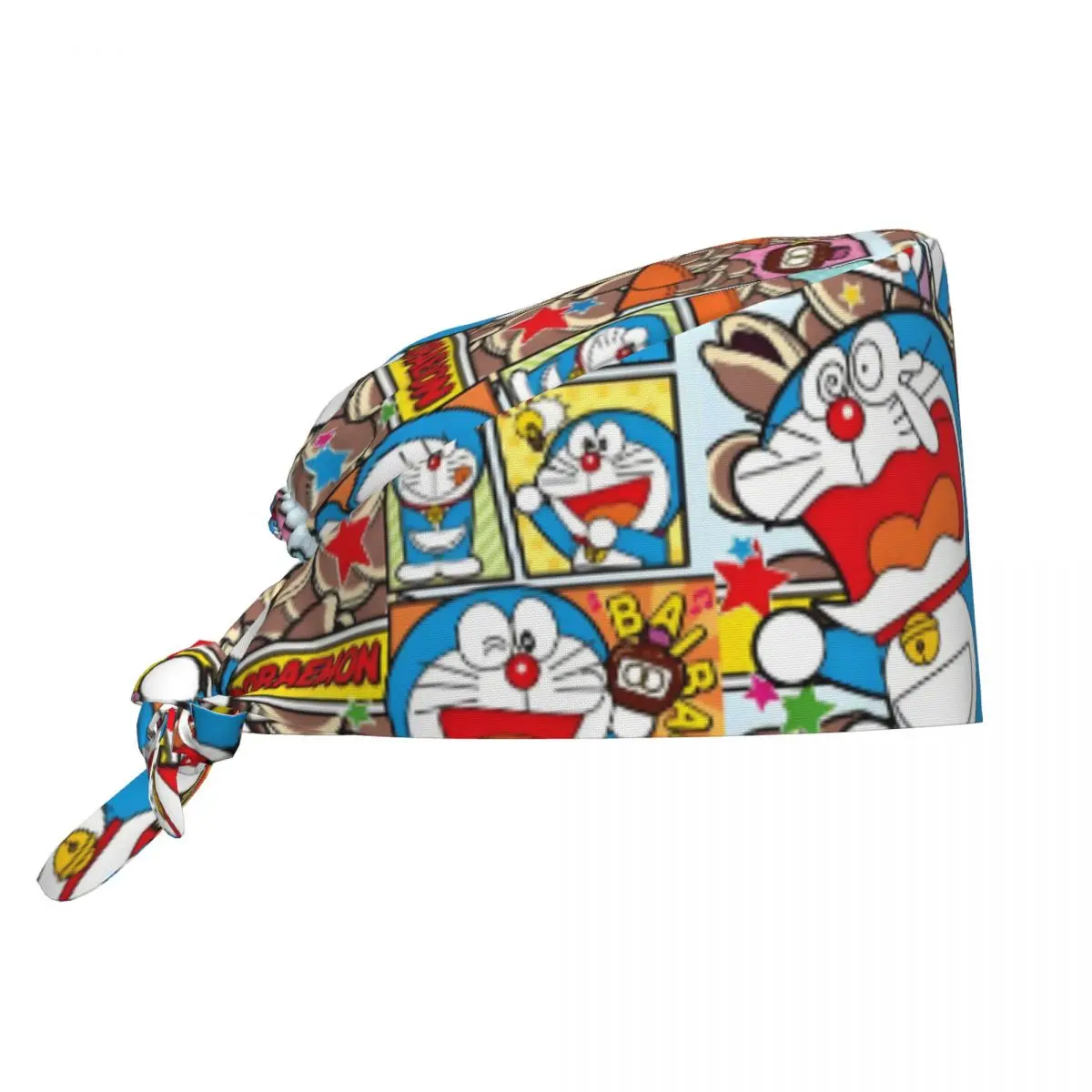 

Custom Adjustable D-Doraemones Magic Cat Working Hat Men Women Popular Scrub Caps Scrub Nursing Doctor Surgeon Cap for Dentist