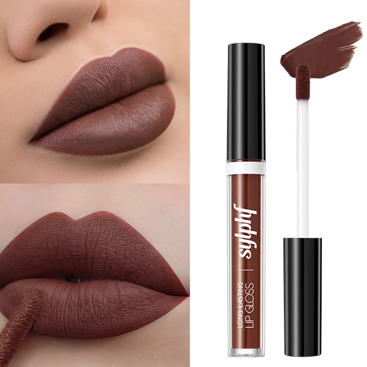 1 stuks waterdichte lipgloss, duurzaam en langdurig, niet gemakkelijk te verwijderen make-up, niet vervagen, niet plakken aan kopjes, niet vlekken
