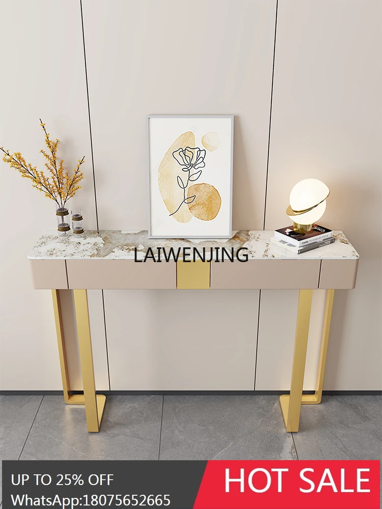 rock slab entrance living room integrated cabinet entry door end view table against the wall narrow table