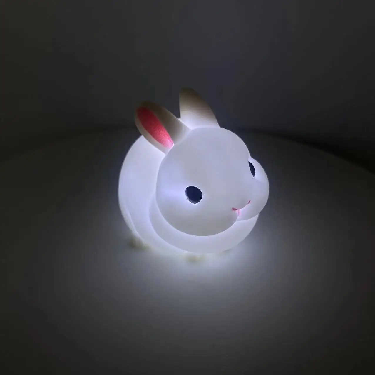 Original Yell Capsule Toys Night Light Glowing Cute Soft Rabbit Seat Lamp Doll Ornament Model Gift for Children