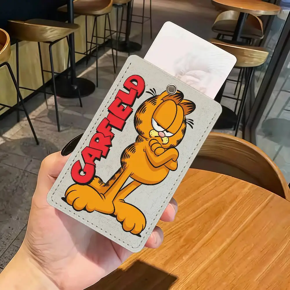 Cartoon G-Garfield Cute Card Holder For Daily Travel, Bus Card, Access Cards Protector, Suitable For Daily Use.