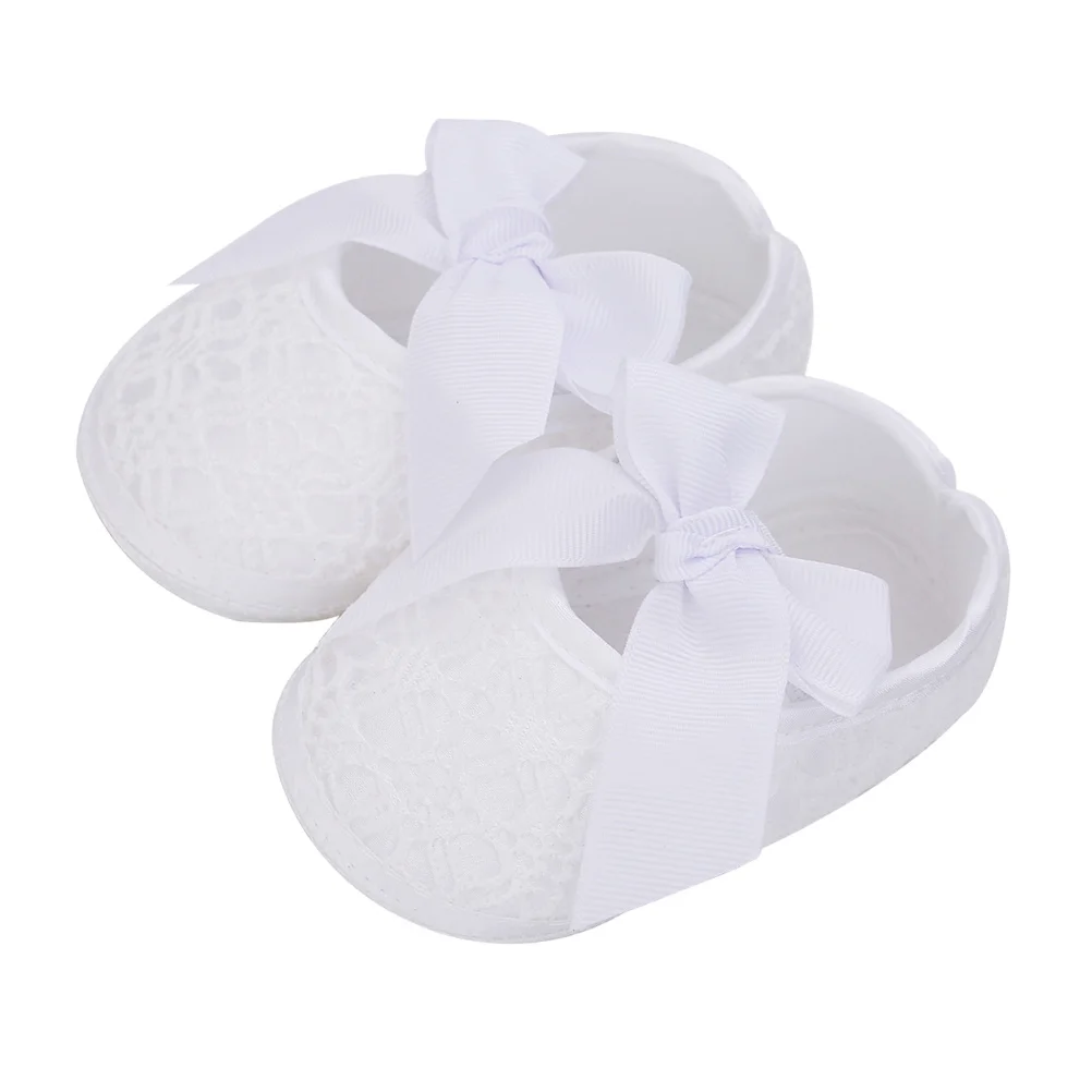 

1 пара кружевных туфель с бантом для маленьких девочек, прочный хлопковый материал, подходит для весны и осени, 13 размеров 11,5 см, белые туфли для маленьких девочек