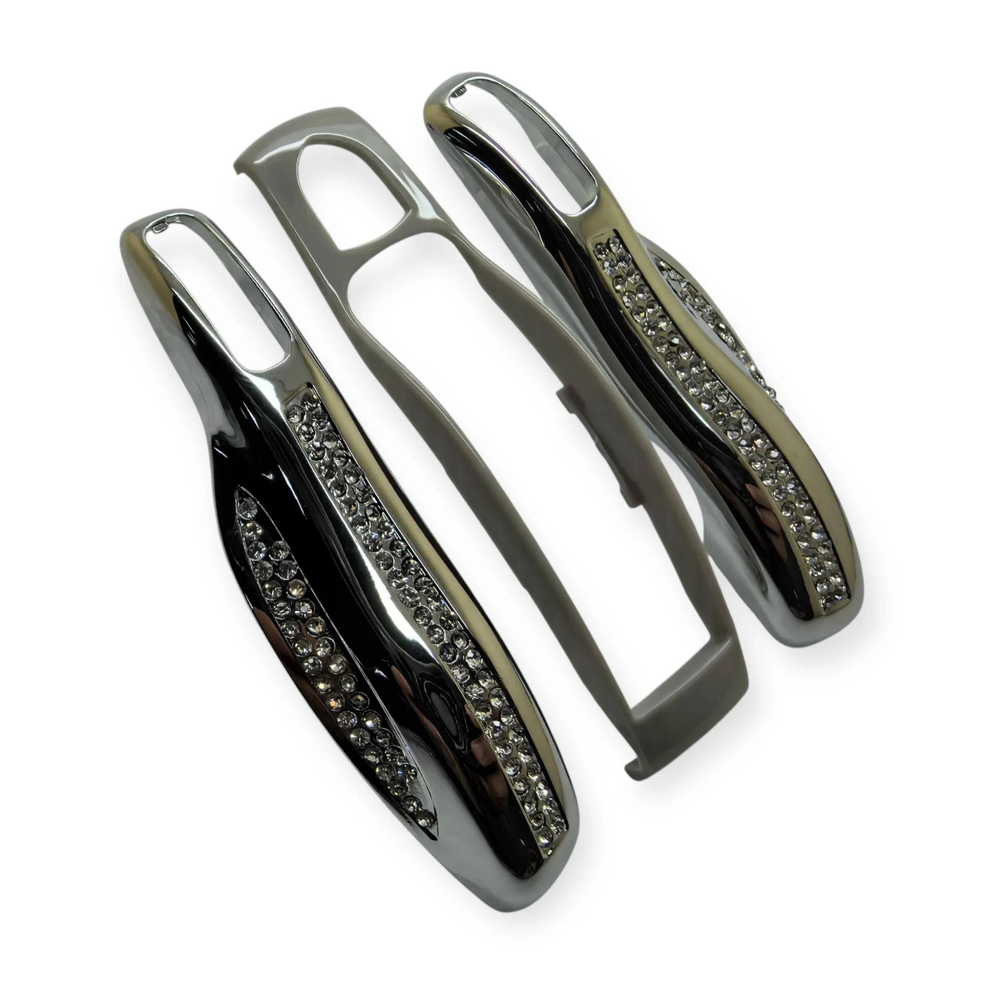 For Porsche Cayenne Panamera Macan Cayman Luxury 3PC Diamond Edge Remote Key Case Shell Cover Car Key Fob Housing