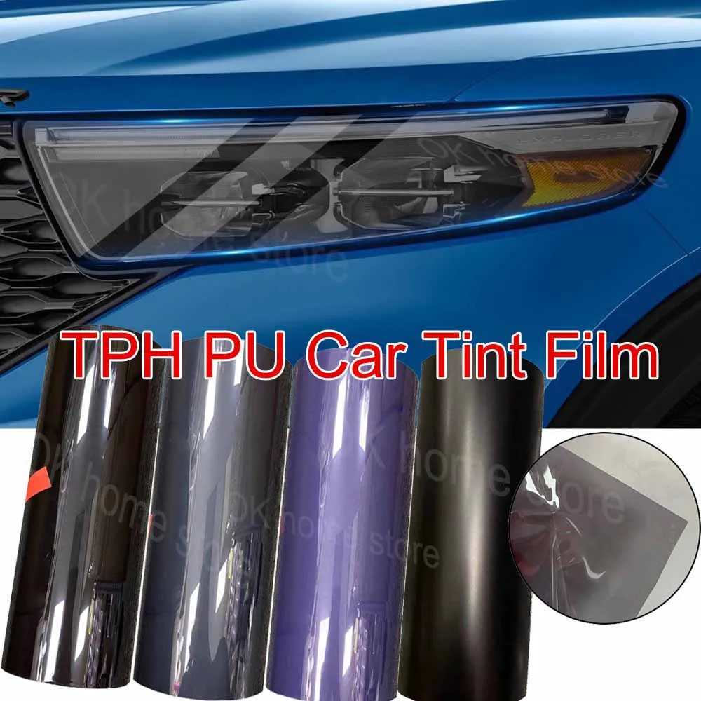 

PU TPH Car Light Headlight Tint Film Taillight Color Change Foglight Protective Films Anti Scratch Car Motorcycle Lamp Film