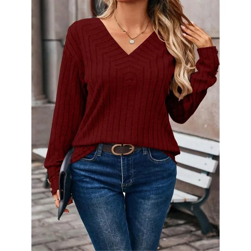 حجم كبير المرأة الخامس الرقبة طويلة الأكمام مخطط فضفاض تي شيرت بلايز الصيف الإناث البلوز بلوزة