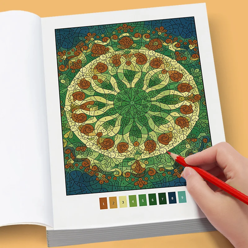 An Adult Decompression Digital Coloring Book, Animal/flower/landscape/mandala Line Drawing Brochure, 32 Pages