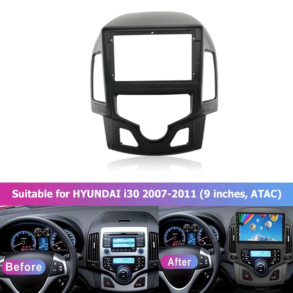 Car Stereo Radio for Hyundai I30 2007-2011 Android Large Screen Navigation Center Control Panel Frame Versatile Set Frame