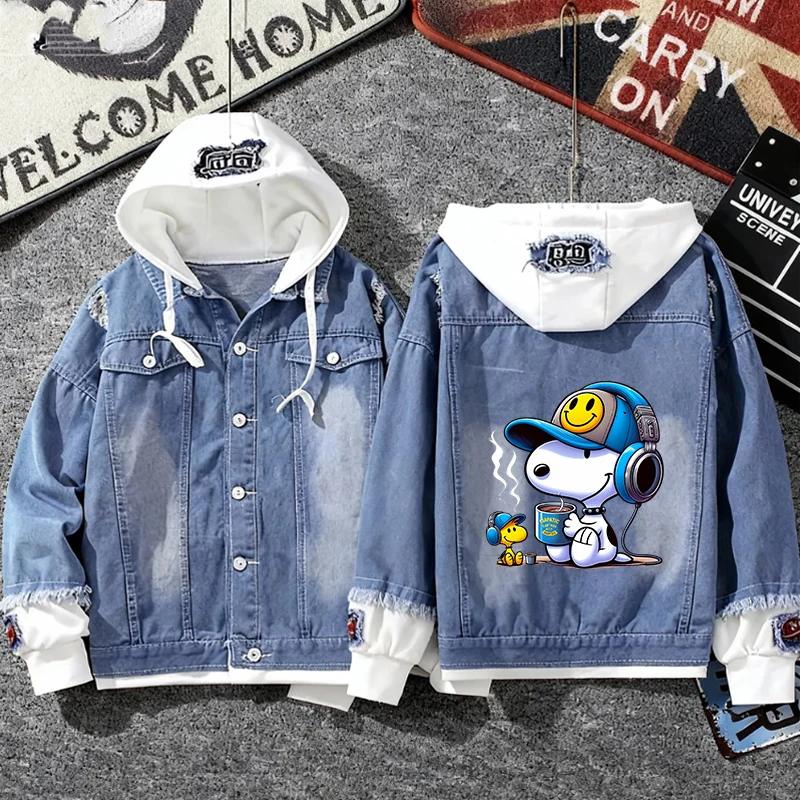 جديد سنوبيس الكبار الدنيم سترة صبي فتاة الإبداعية الكرتون أنماط البلوز الرجال النساء العصرية كول في الهواء الطلق معطف القمم أنيمي الهدايا