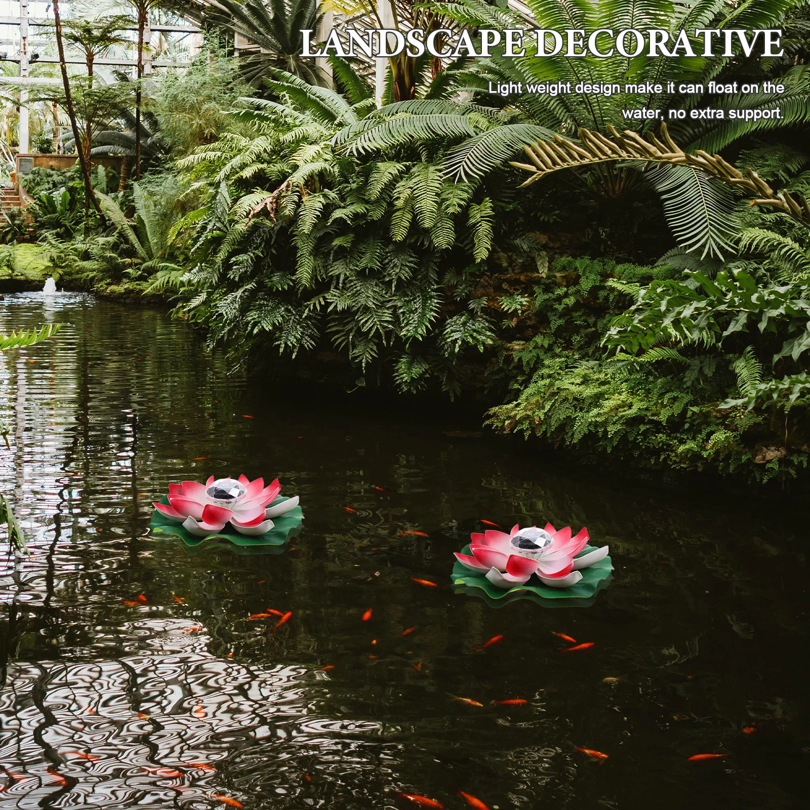 Colorful LED Solar Powered Lotus Flower Pool Decoration Lights Waterproof Floating Outdoor Garden Pond Lighting