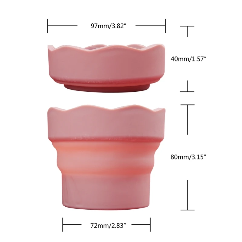 فرشاة رسم صغيرة غسل دلو متعددة الأغراض قابلة للطي فرشاة الرسم غسل دلو قابلة لإعادة الاستخدام سميكة القاع في الهواء الطلق