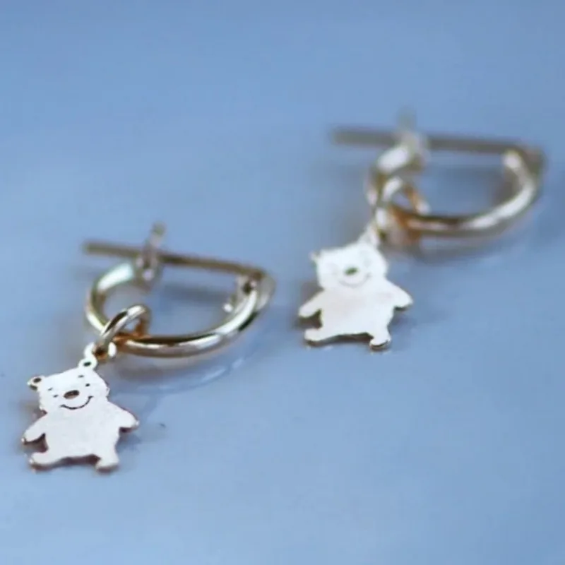 Minimalistische zweifarbige Panda-Ohrhänger für Damen, geometrisch, für Party und Alltag