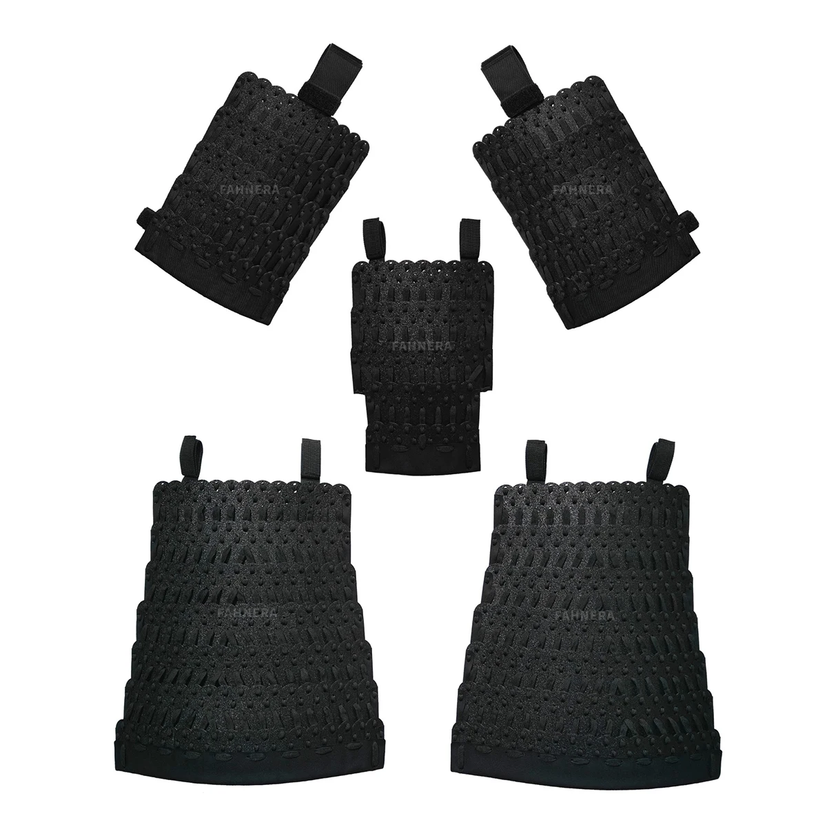 Tactical Armor Black Universal Stainless Steel Shoulder Armor Shoulder Pads Crotch Pads Cosplay Airsoft Vest Protective Gear