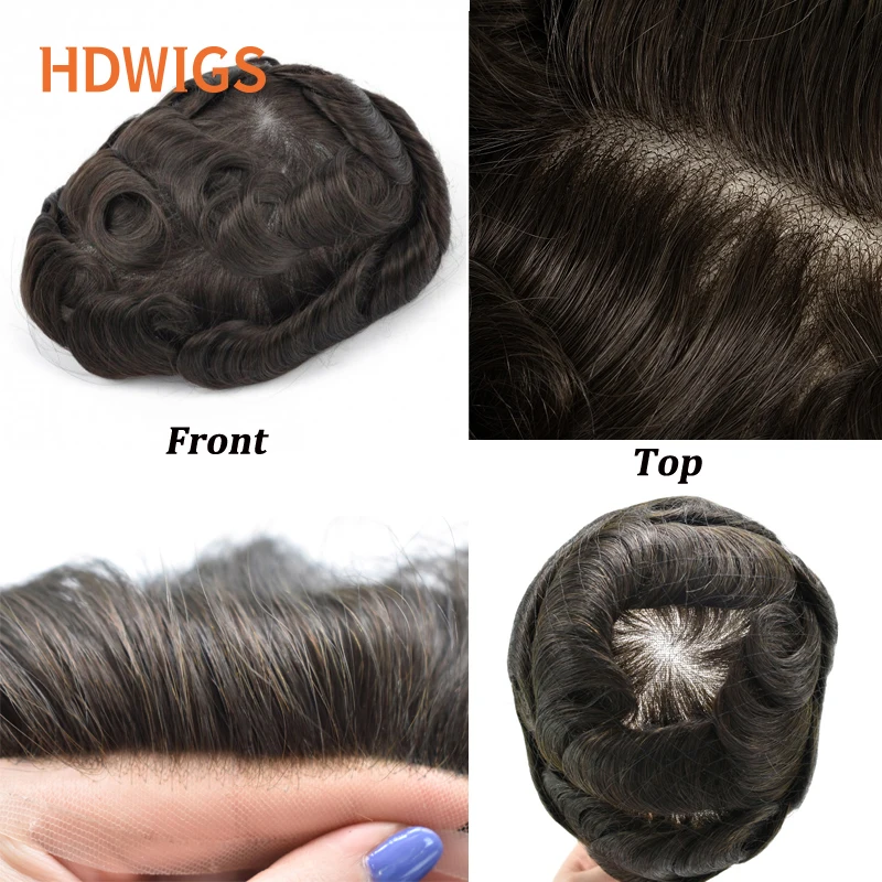 

Парики для мужчин Швейцарские кружева из искусственной кожи Мужские капиллярные протезы Индийские парики из человеческих волос Remy Прочные парики из натуральных волос Системный парик