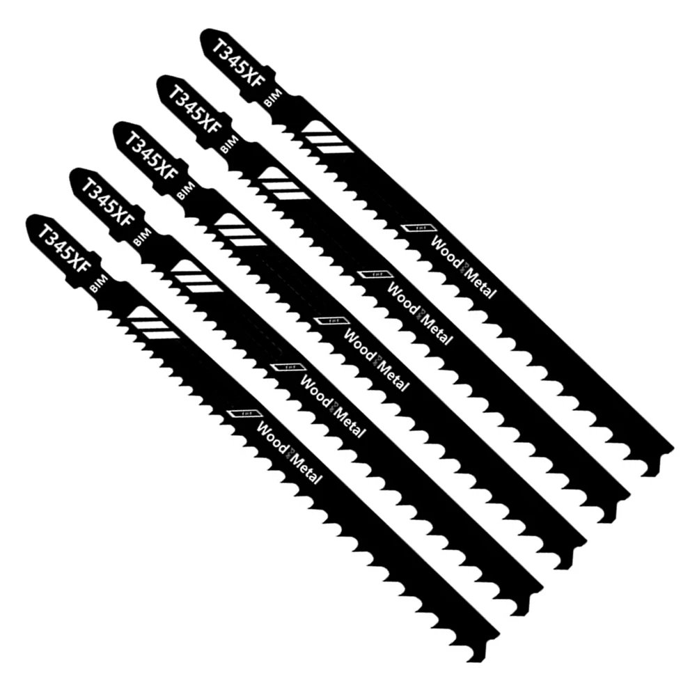 5Pcs T345XF Jig Saw Blade Set Saw Blades Fast Cut Down Jigsaw Blade Woodworking Tool For Cutting Wood Plastic Metal