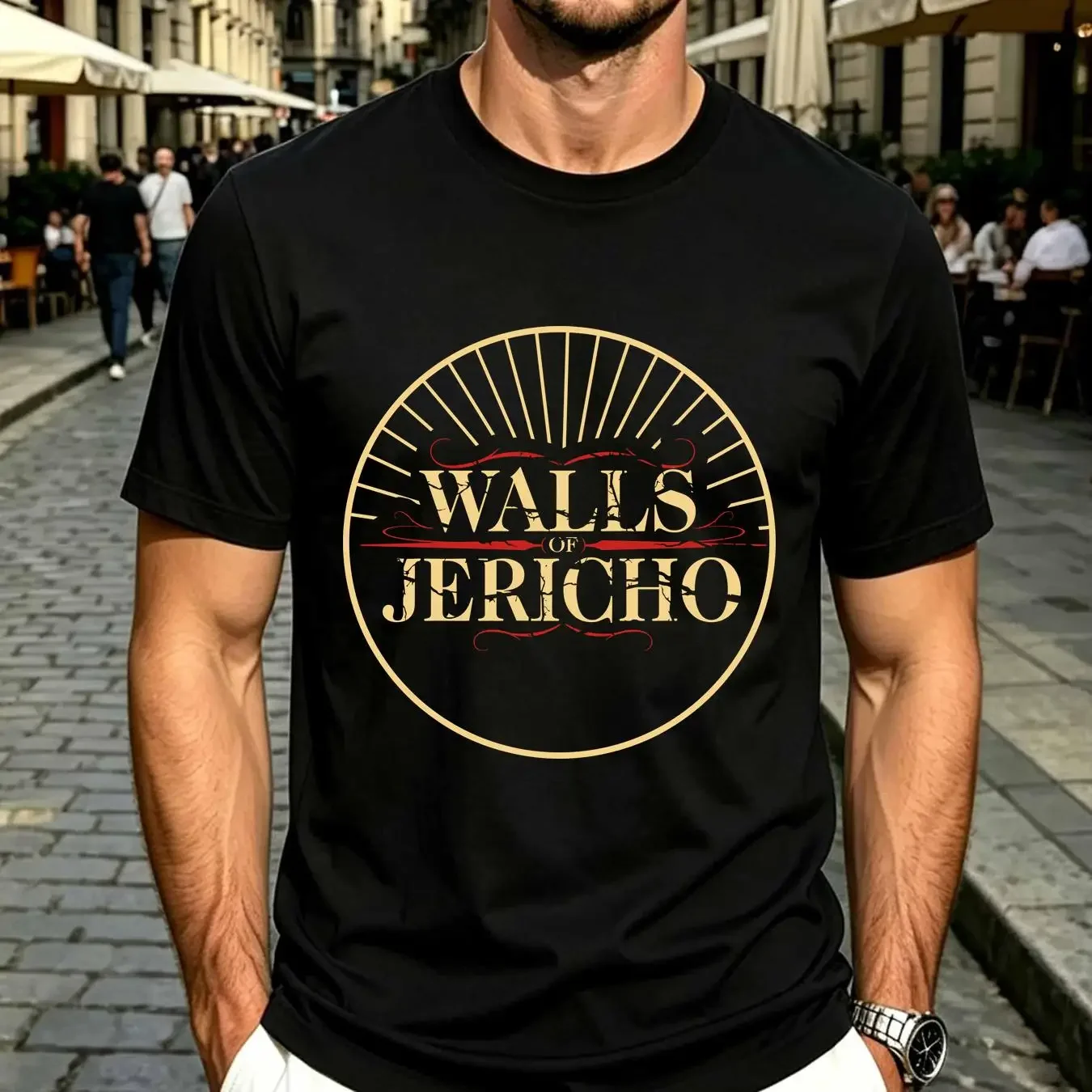 washed T Shirt Walls Of Jericho Vintage brand new never worn licensed OG Small vintage Washed fashion Soft Casual Stylish