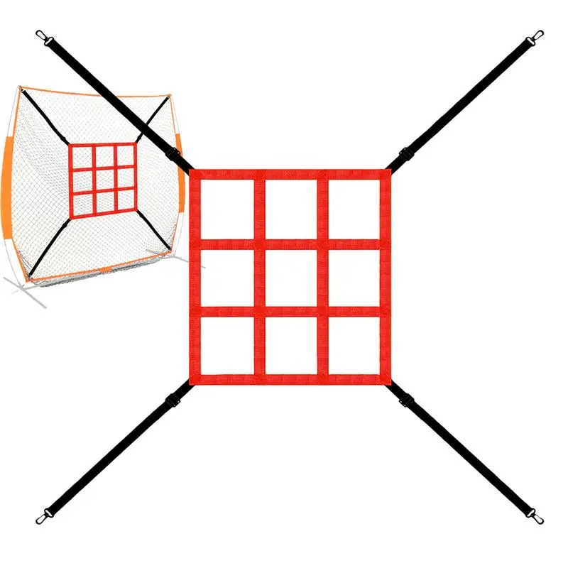 Strike Zone Target Net Adjustable Baseball Softball Pitching Target Baseball Practice Net For Hitting Batting Catching