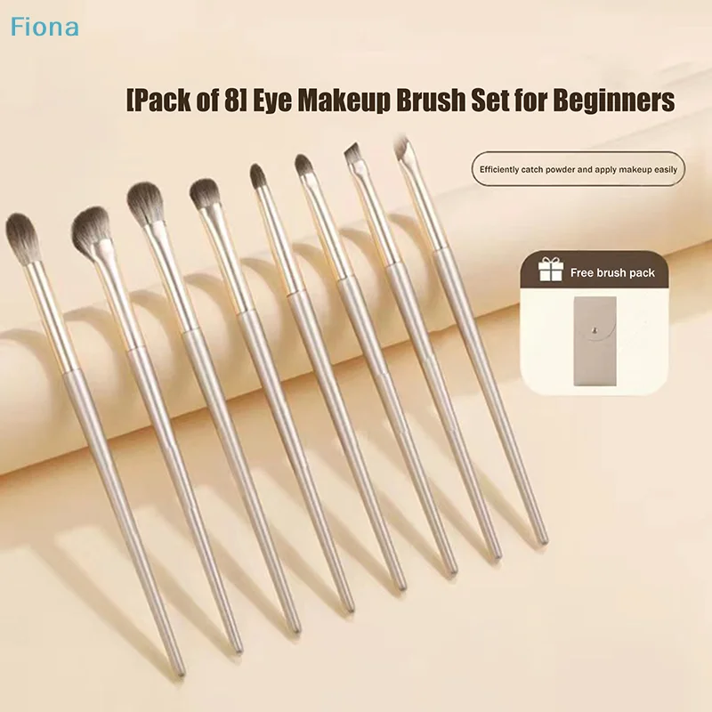 ☽8/10/13/15Pcs Pro Makeup Brush Set with PU Leather Case-Premium Synthetic Brushes for Foundation,Eyeshadow & Blending
