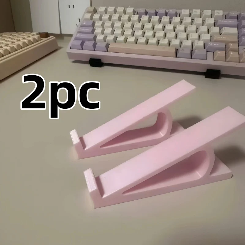 1 Pair Portable Keyboard Elevated Stand Rack Raised Keyboard Angle Plastic Computer Keyboard Riser Accessories Monitor Holder