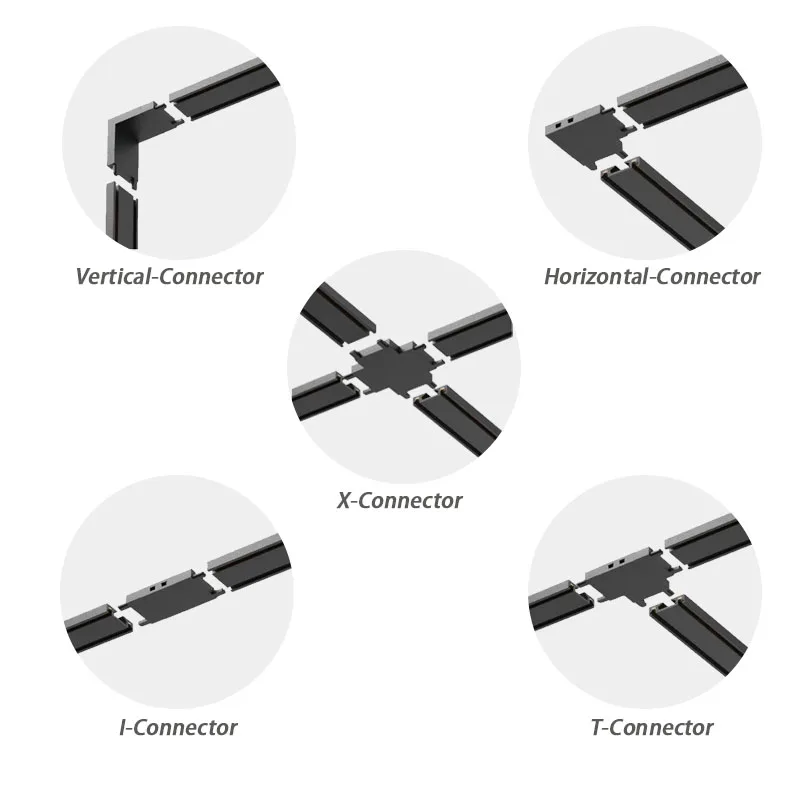 Luces LED inteligentes con Control remoto, iluminación de riel magnético, sistema de techo montado en superficie ultrafino de 6mm, reflector