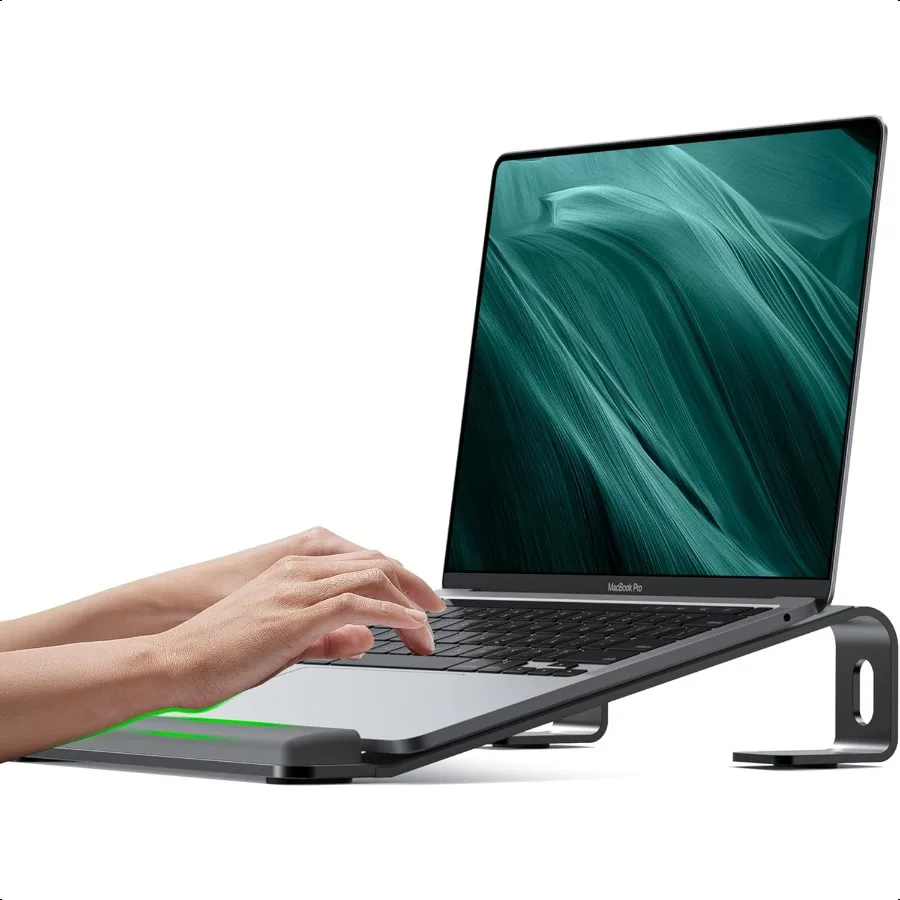 

Aluminum Laptop Stand Notebook Stand with Wrist Rest Ergonomic Detachable Laptop Mount Computer Stand Compatible with 1017'' Al