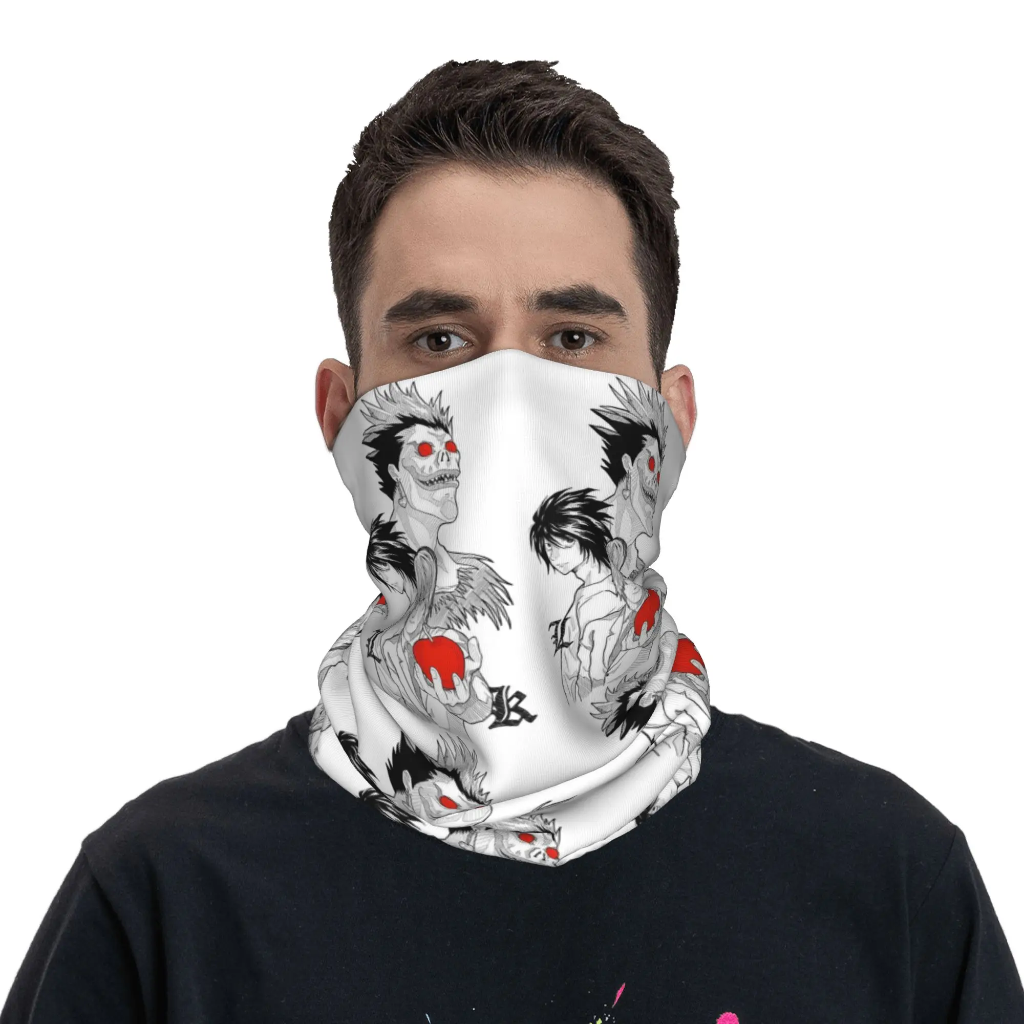 

death book Death Note Anime Bandana Neck Gaiter Printed Magic Scarf Warm Headwear Running For Men Women Adult All Season
