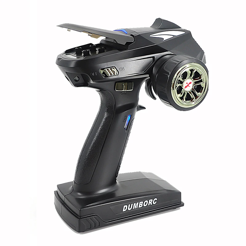 DUMBORC X4 2.4G 4CH送信機リモートコントロール、6チャンネルP6F受信機無線システム付き、RCカー、クローラー、ボート、戦車モデルパーツ用