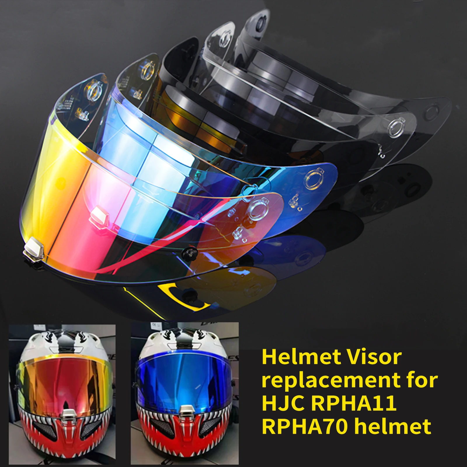 

Motorcycle Helmet Visor Motorcycle Face Shield Helmet Accessories Replacement for HJC RPHA11 RPHA70 Helmet