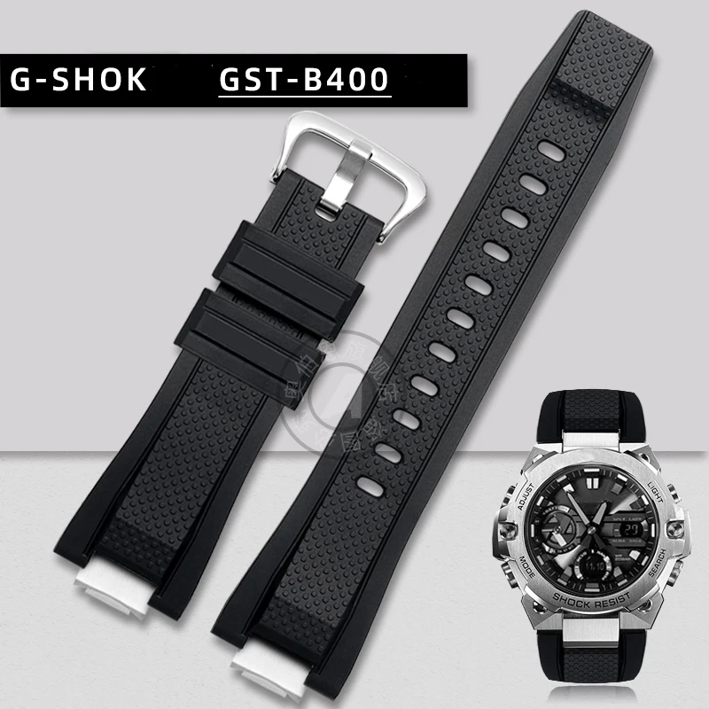 

Rubber Watchband For G-SHOCK C-asio GST-B400BD/AD Heart of Steel Series GST-B400 Modified Waterproof Sports Silicone Watch Strap