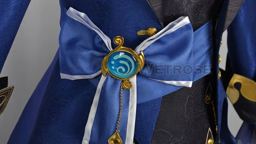 【Wetrose】 في المخزون Genshin تأثير بؤر فورينا فوكاروسو Furiina هيدرو الله أرشون تأثيري ازياء مجموعة كاملة لعبة هالوين Focalors Furina Pneuma Ousia Black