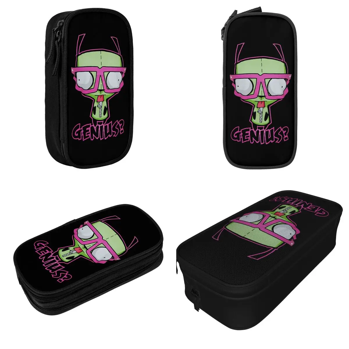 Imagem -02 - Estojo de Lápis Kawaii Invader Zim Caneta Bolsas para Estudante Grande Capacidade Material Escolar Presentes Moda