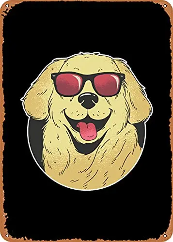 Cool Retriever Sunglasses Vintage Look Metal Sign Patent Art Prints Retro Gift 8x12 Inch