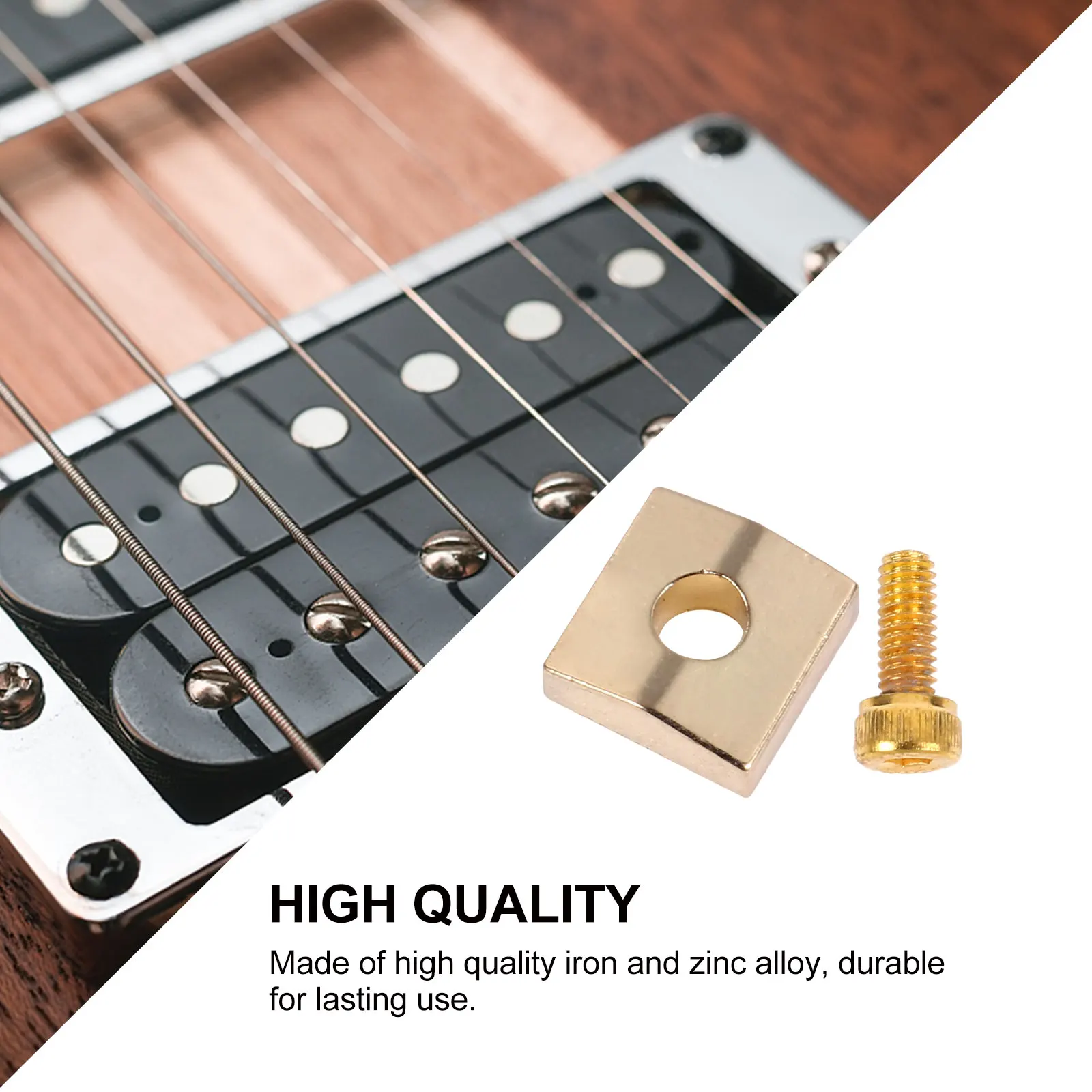 

Electric Guitar String Locks Durable Iron Zinc Alloy Replacement Parts Hexagonal Screws Suitable Double Rocker Korean Style