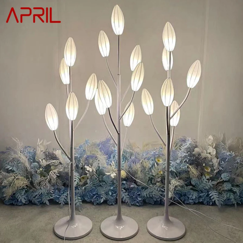 

APRIL Modern White lily Wedding Lights Festive AtmosphereLED Light for Party Stage Road Lead Background Decoration