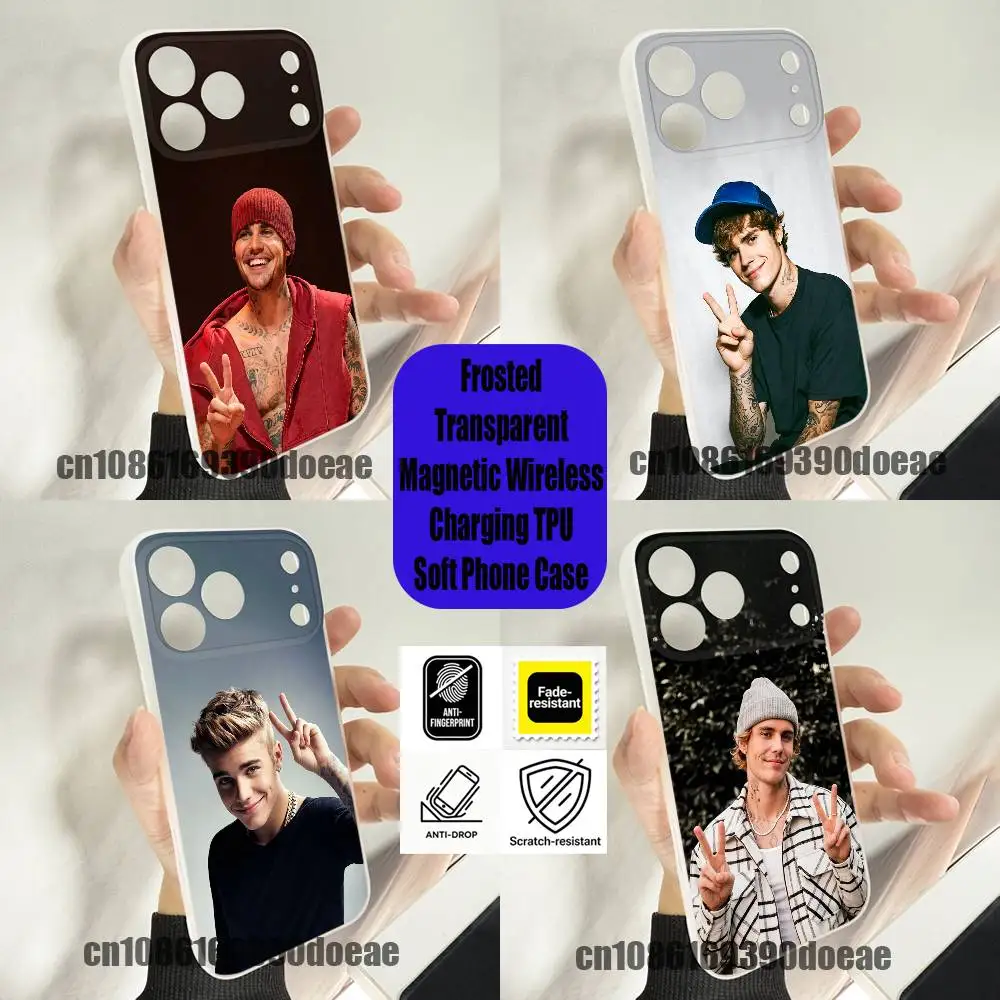 

For J-Justin Singer B-Bieber Phone Case iPhone 12,16,11,14,13,17,15,Plus,E,Pro,Max,Air,Mini Wireless Charge Magnetic Clear