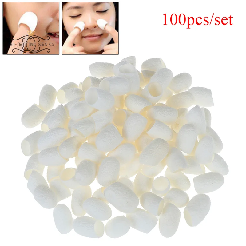 100Pc/set Natural Silk Cocoons Silkworm Balls Facial Skin Care Scrub Whitening