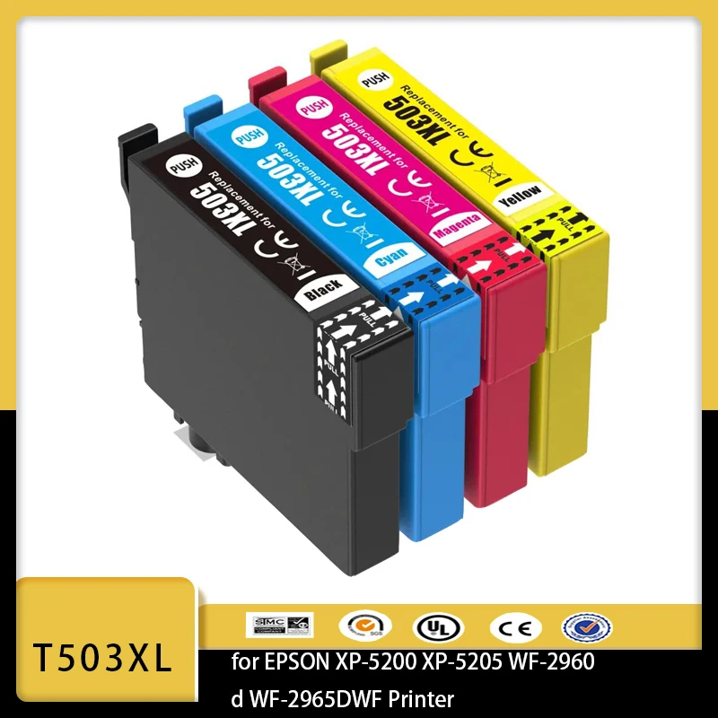 Vliaxh 503XL 503 compatible with Epson 503XL and Epson Expression home XP-5200 XP-5205 Workforce WF-2960DWF WF-2965DWF ﻿