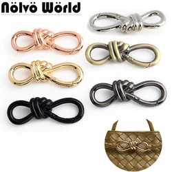 Hebillas de cierre de resorte de anillo redondo de Metal para bolsos artesanales de cuero, correa de cinturón de hombro, llavero que se puede abrir, accesorios de ganchos, 1 pieza