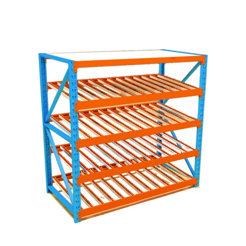 

Warehouse mobile fluent strip shelf material box storage