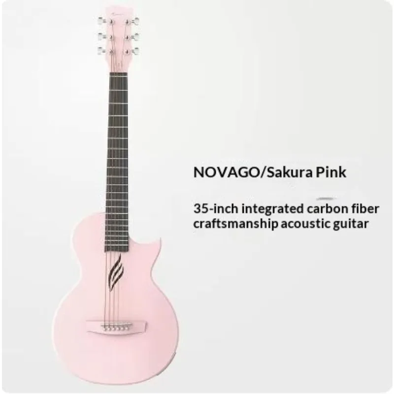 جيتار كهربائي صوتي ذكي من ألياف الكربون مقاس 35 بوصة، محمول للمبتدئين، لاقط متطور ومتكامل يعمل بالبلوتوث