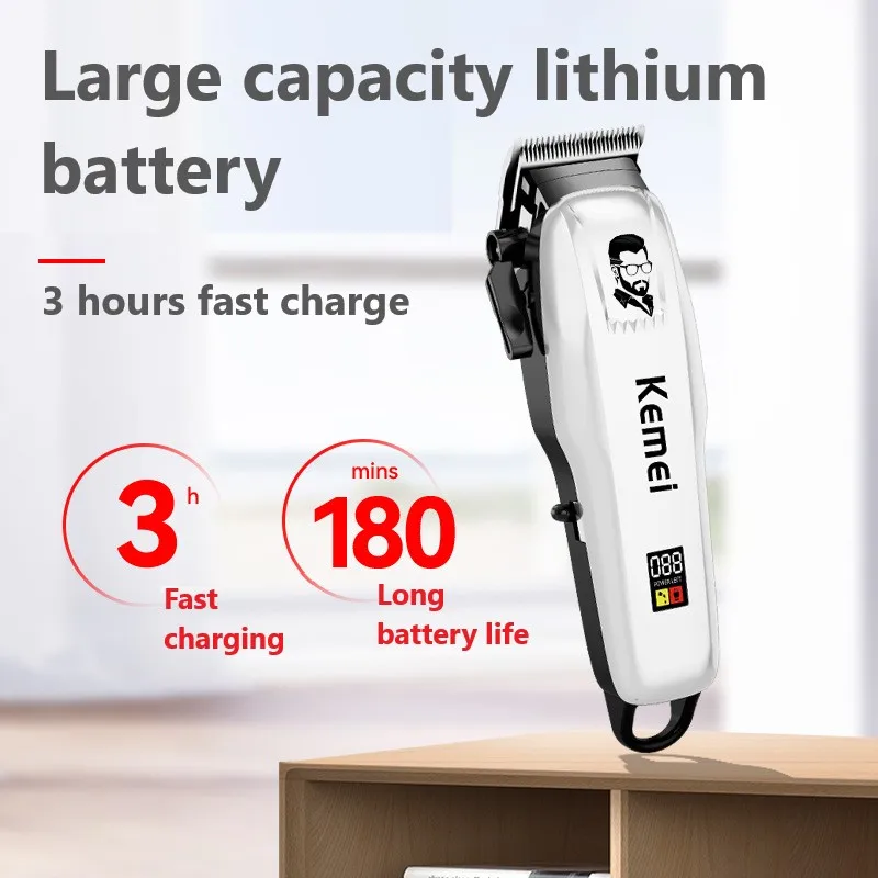 Kemei PG809A Adjustable Powerful Hair Clipper Barber Electric Hair Trimmer For Men Professional Cordless Hair Cutting Machine