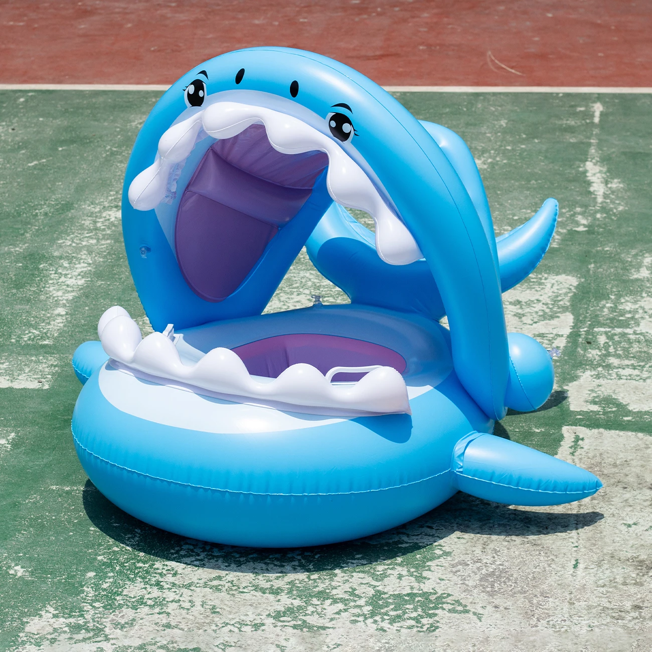 1PC Canopy Shade Shark Float Seat – ultimatives Sommerwasserspielzeug für Kinder, tragbarer und kindersicherer Poolschwimmer