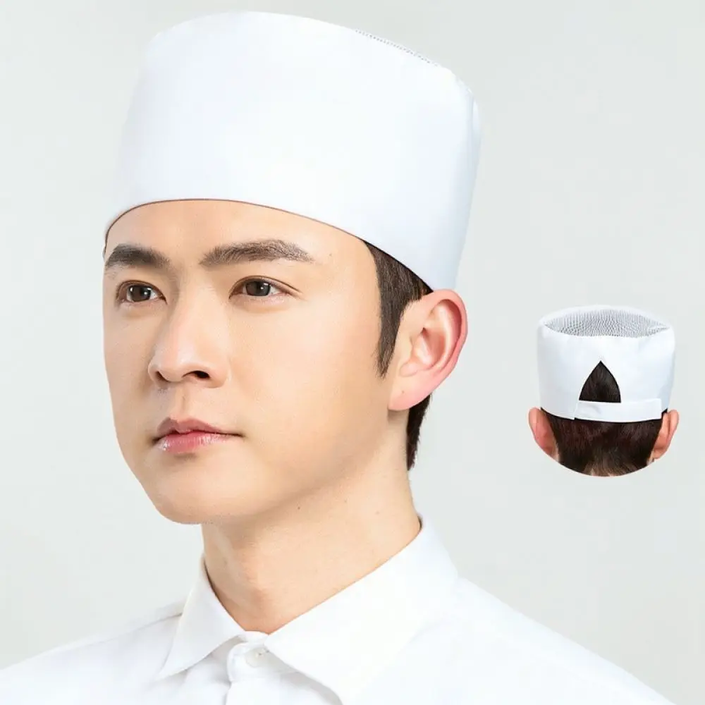 Professional Restaurant Staff Hat Durable Polyester Chef Cap Unisex Adjustable Kitchen Hat For Hotel Cafe Catering Service