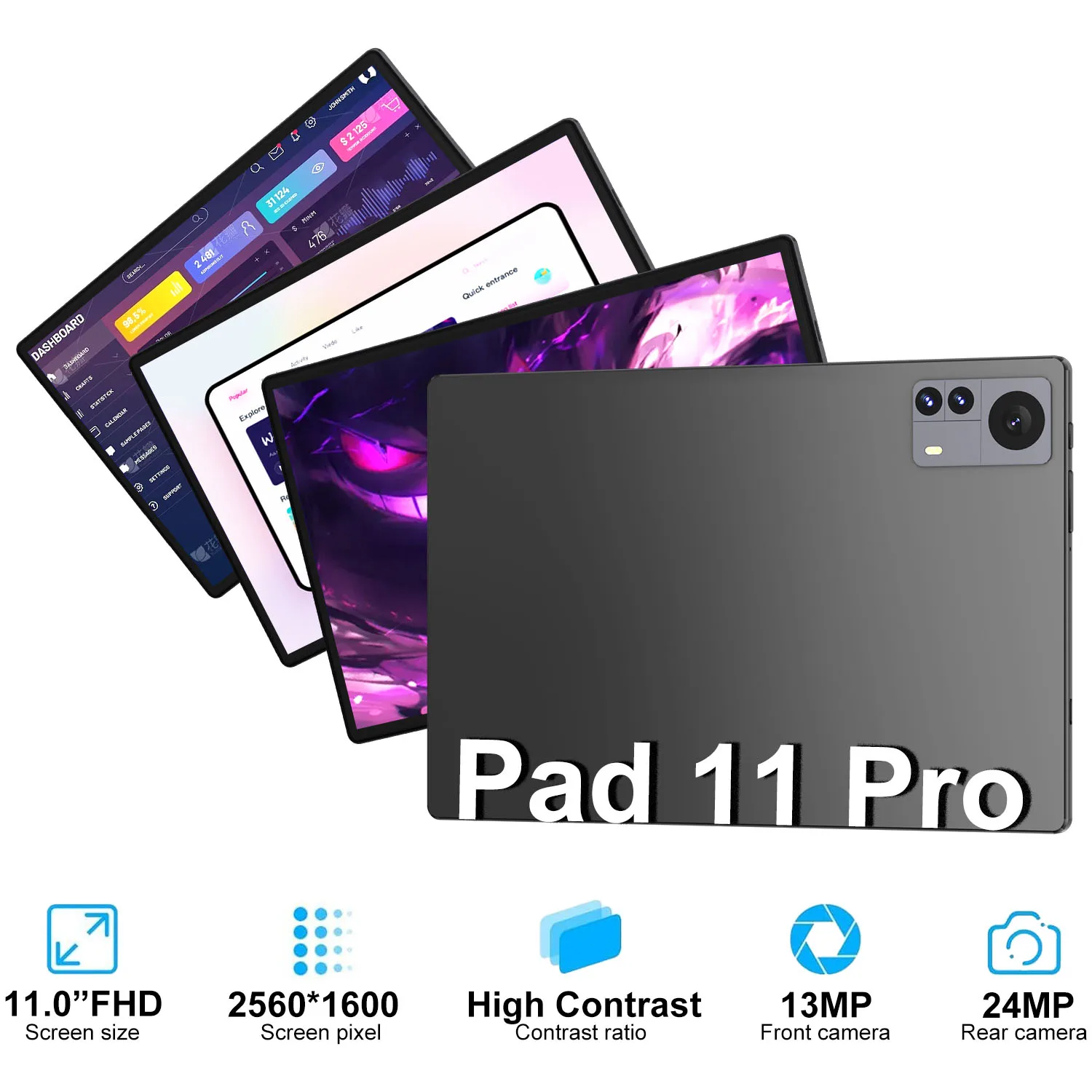 

Pad 11 Pro 11.0 Inch 2.5K Tablet 16GB+1TB Snapdragon 8 Gen 2 Android 13 Octa-core 20000mAh Supports Split-screen Mode Tablets