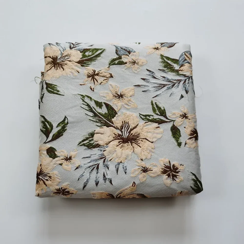 

Jacquard Brocade Fabric European Embossed Flower Fabrics Autumn and Winter Trench Coat Material Diy Sewing Wholesale Cloth