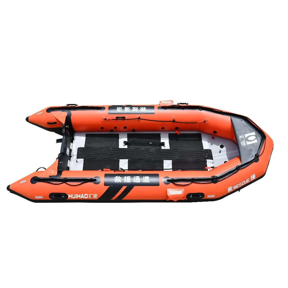 بيع المصنع بتصميم جديد مباشرة قارب قابل للنفخ لإنقاذ الوقاية من الفيضانات بطول 4.2 متر مع محرك #1