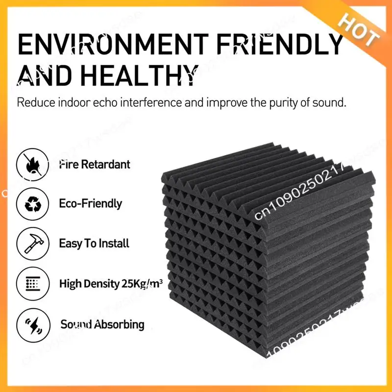

X08A Acoustic Foam Panels 1 X 12 X 12Inch Soundproofing Noise Cancelling Wedge Panels For Home Office Recoding Studio