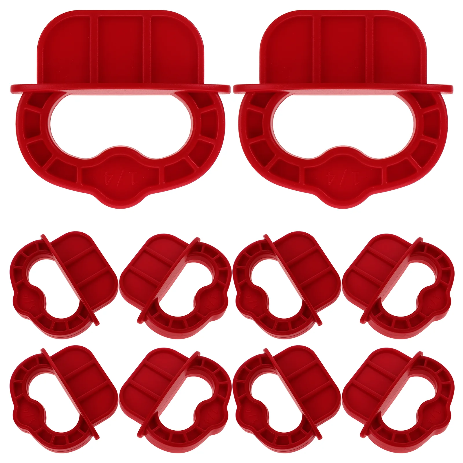 12 Pcs Red Deck Board Spacer Rings Decking Board Spacers Tool Wooden Board Sandwich Spacer Garden Supplies Floor Boards