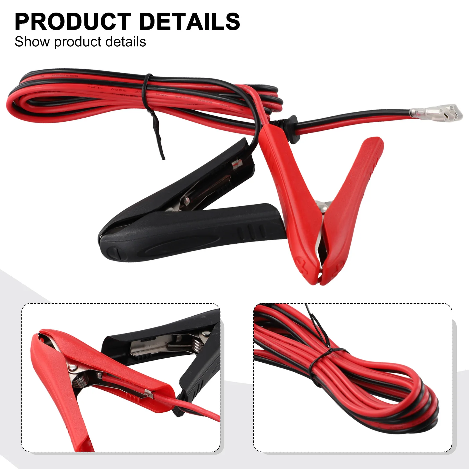 Car Battery Extension Cable for alligator Clips Extension Cable Long Cable Length Portable Lightweight Design For Wiring