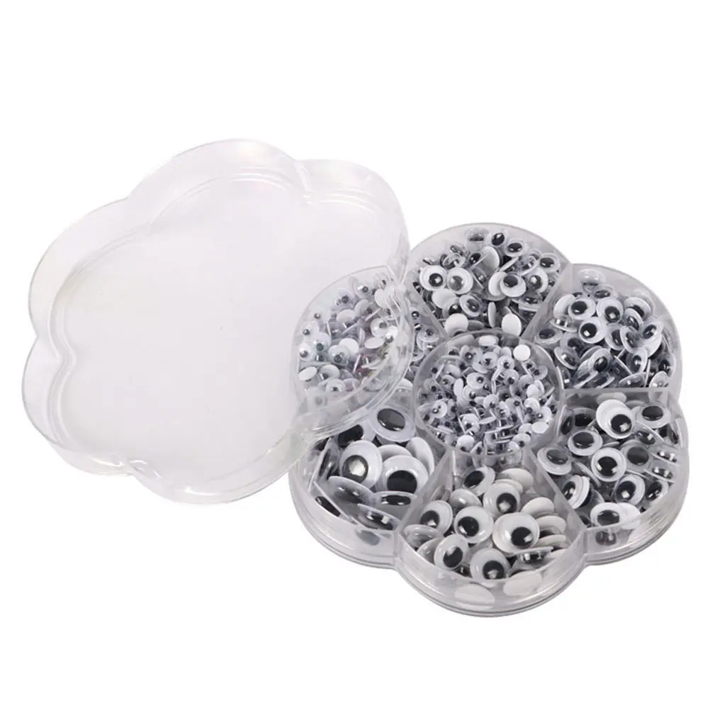 

500Pcs Activity Moving Black Safety Eyes 4-12Mm for DIY Puppets Animals Plastic Safety Eyes Accessories