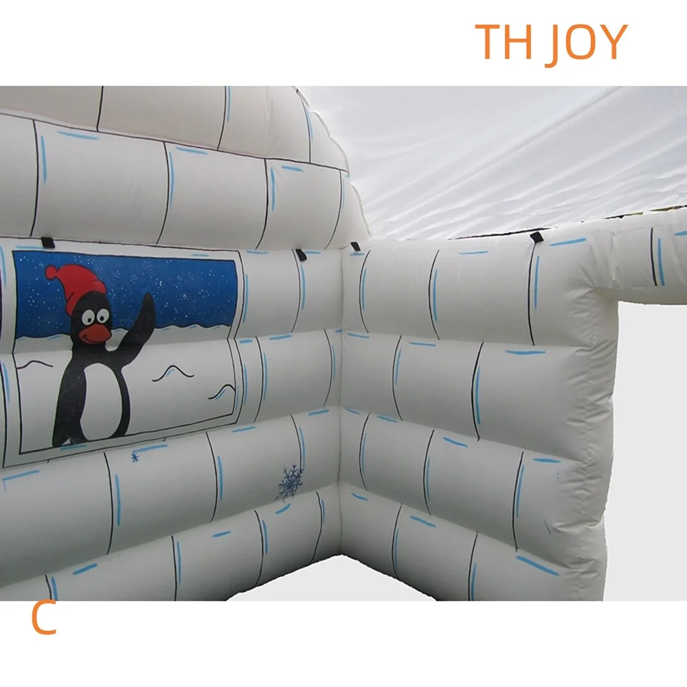 Transporte aéreo rápido 2025 novo design inflável neve iglu inflável casa de natal tenda